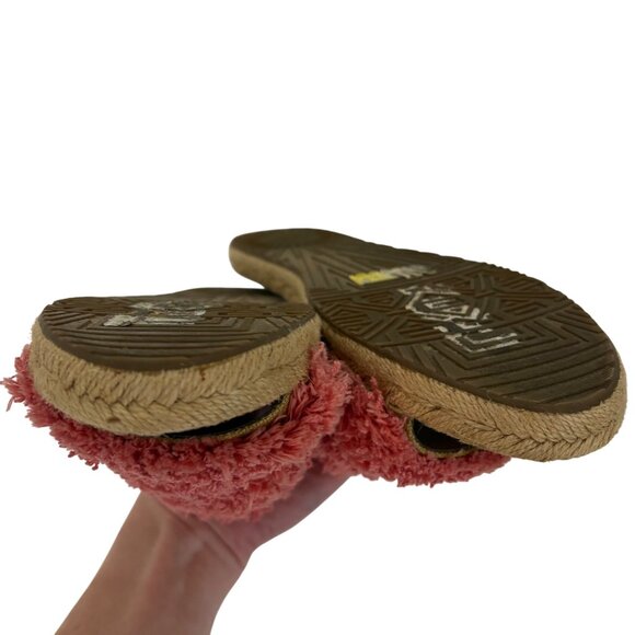 UGG Womens Edith Yarn Fringe Slide Sandals Pink Espadrille Slip On Size 10 - Picture 5 of 10